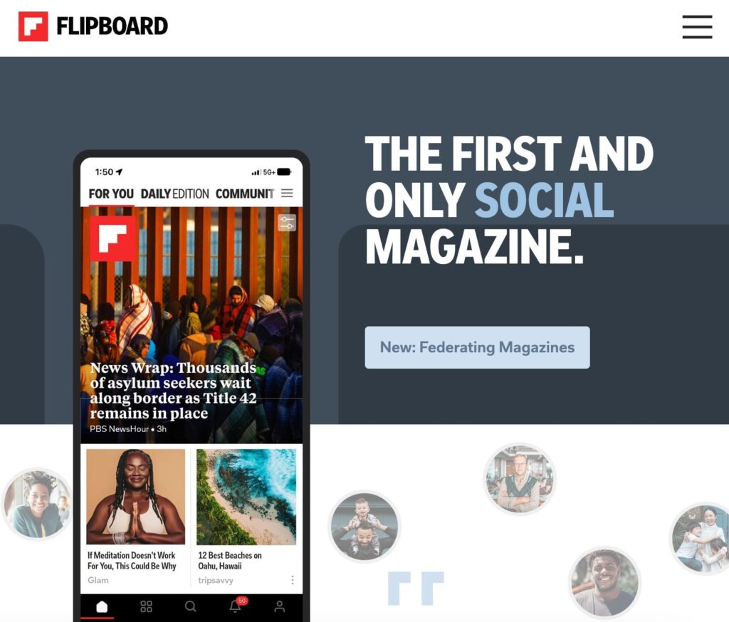Flipboard content curation tool
