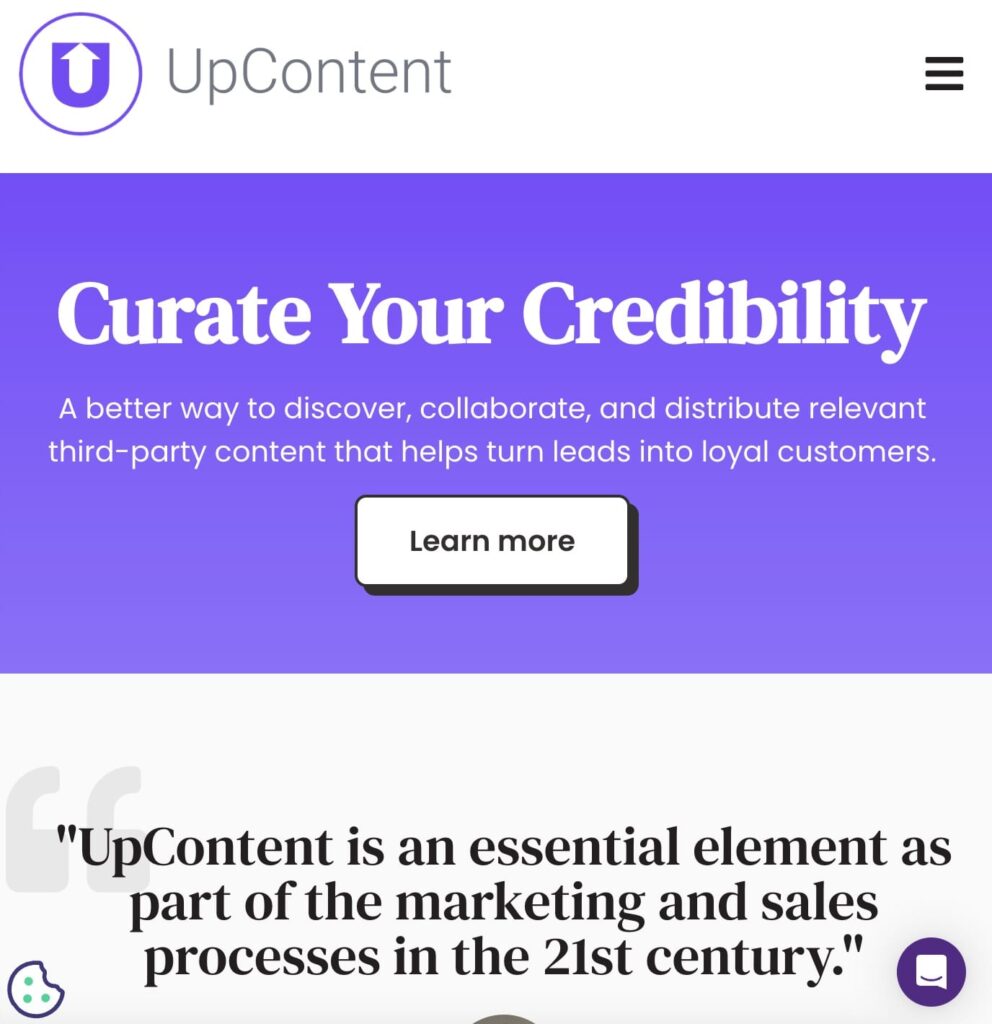 UpContent Content Curation Tool
